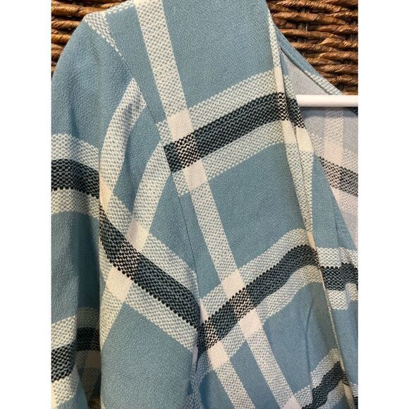 Wild Fable Blue Checkered 100% Rayon Short Sleeve Jumpsuit S-EUC - Picture 5 of 11